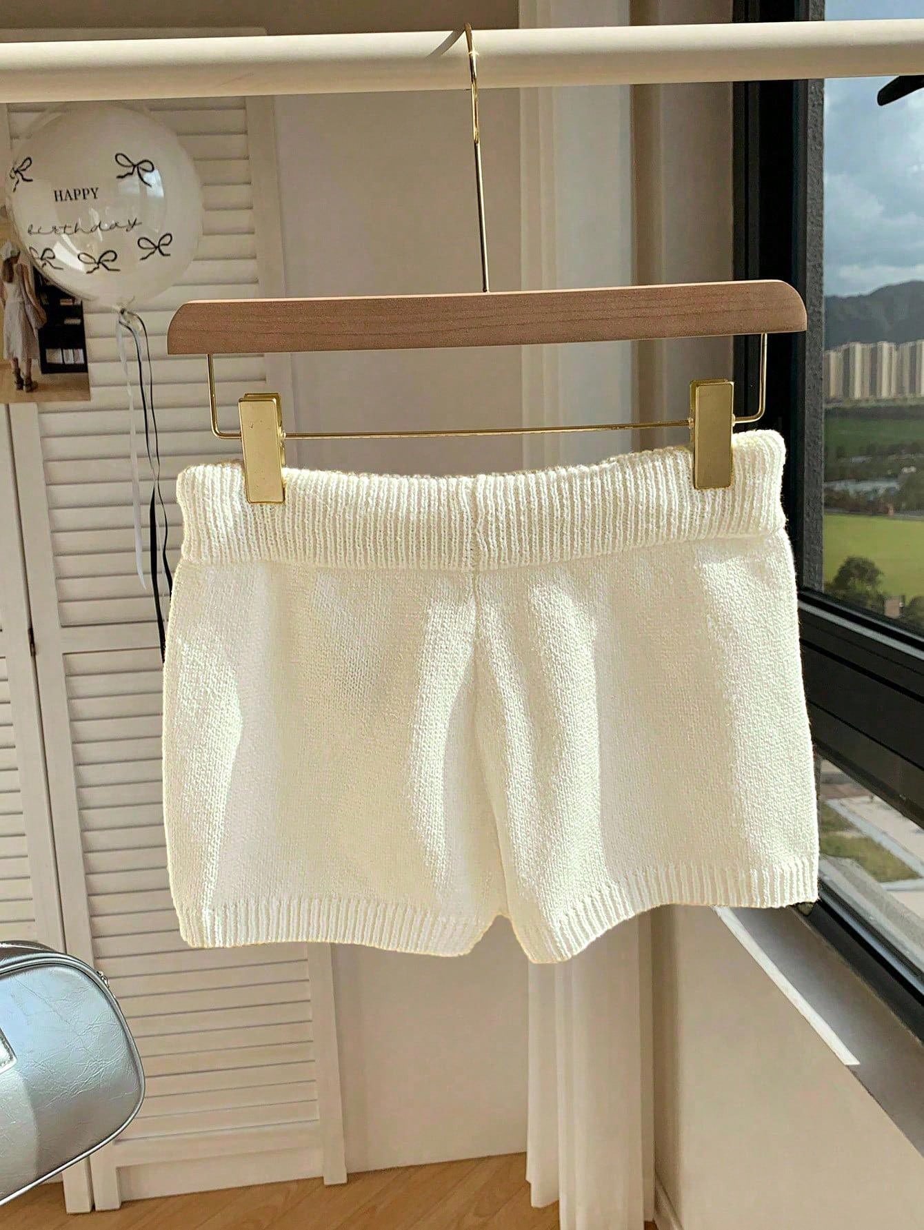 Comfortcana Women Casual Skinny Knit Pants, Versatile, Small Logo Embroidered