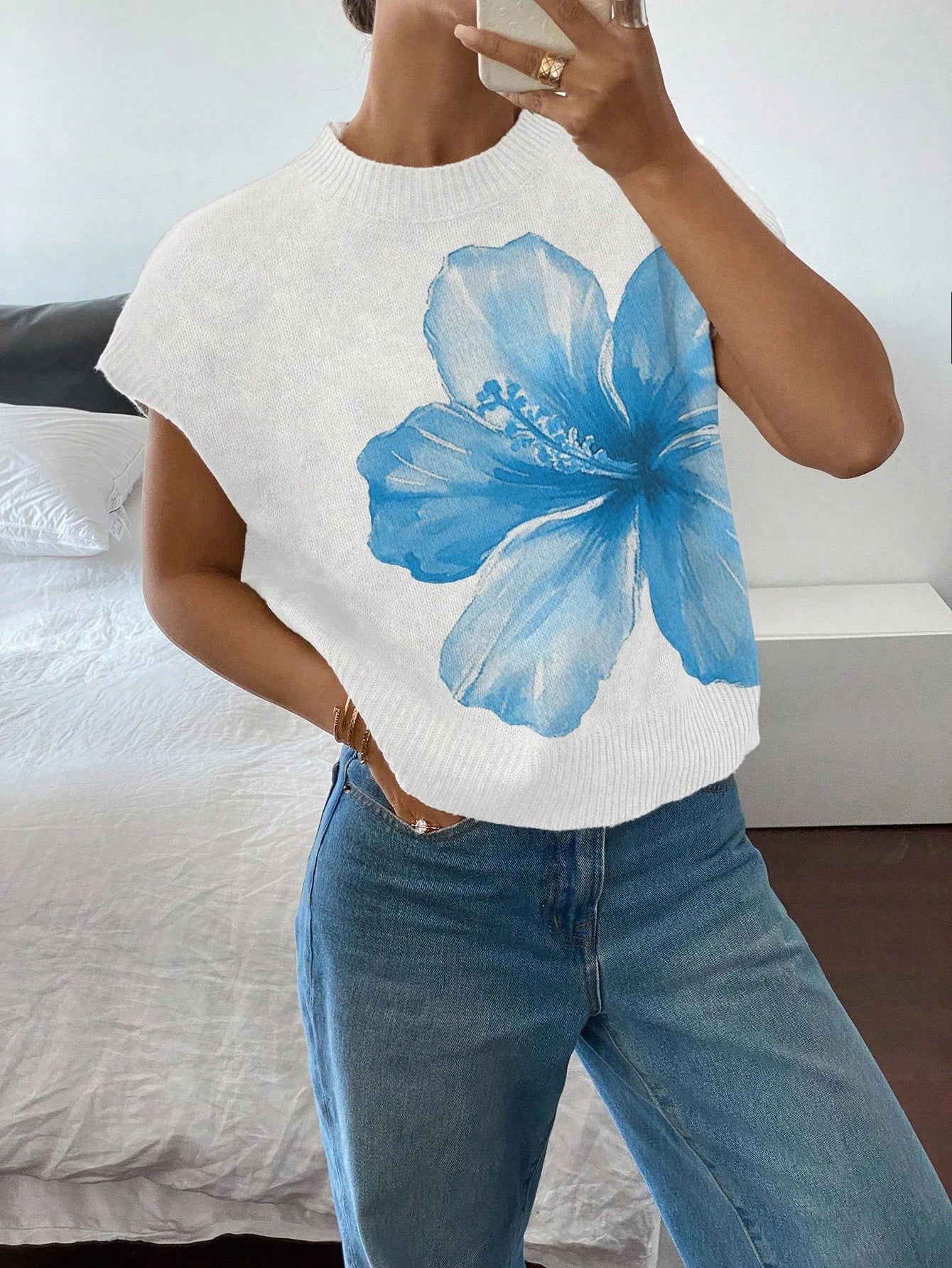 Siren Gaze Women's Casual Elegant Short Sleeve Knit Sweater, Suitable For Summer,Knitted Sweater