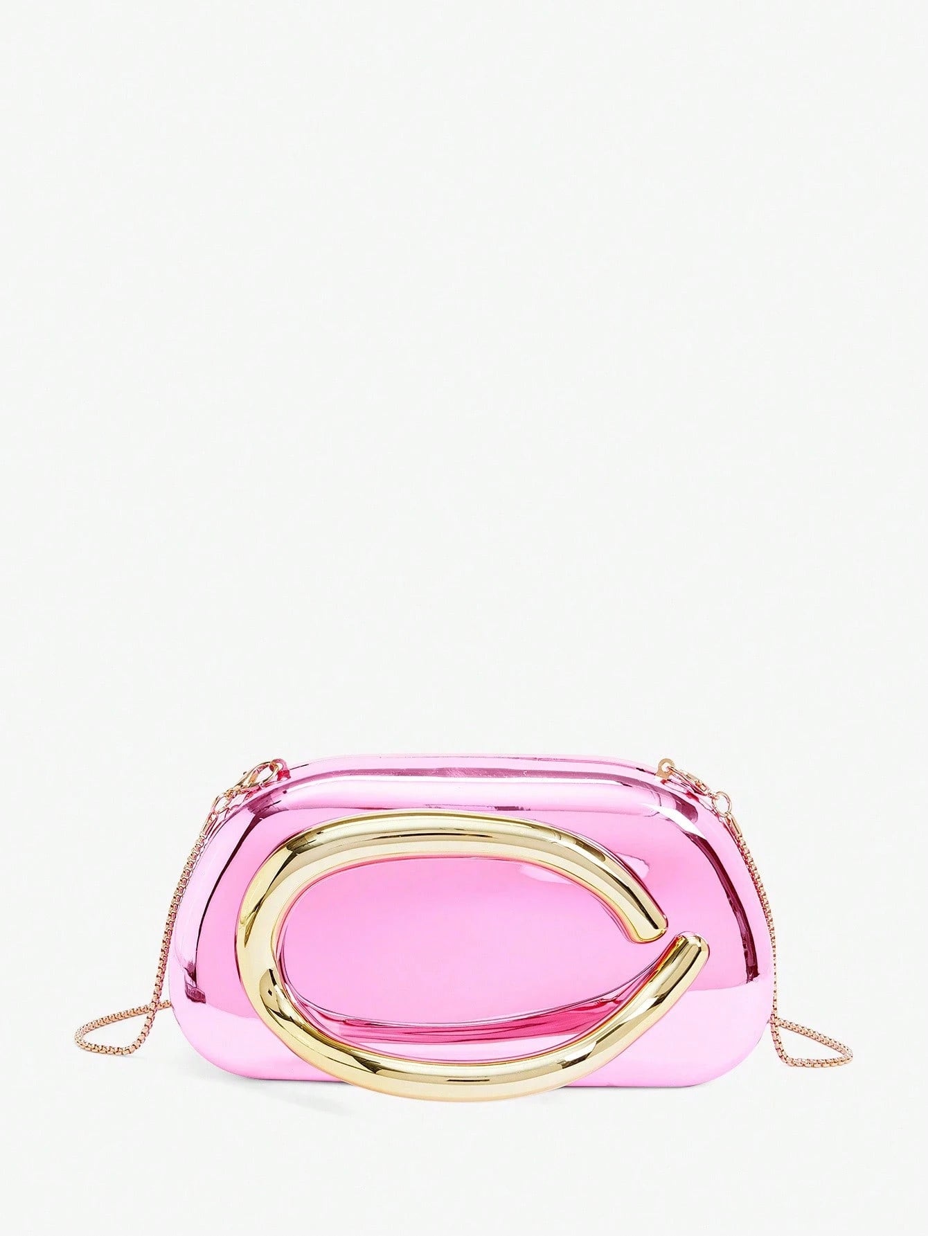 SHEIN BAE Women's Fashionable Metallic Effect Evening Party Clutch Bag, Perfectly Matching With Bridal Party, Party Bags,Perfect For Party Wedding Prom Dinner/Banquet Matching With Holiday Party Dress Evening Dress & Sequin Dress