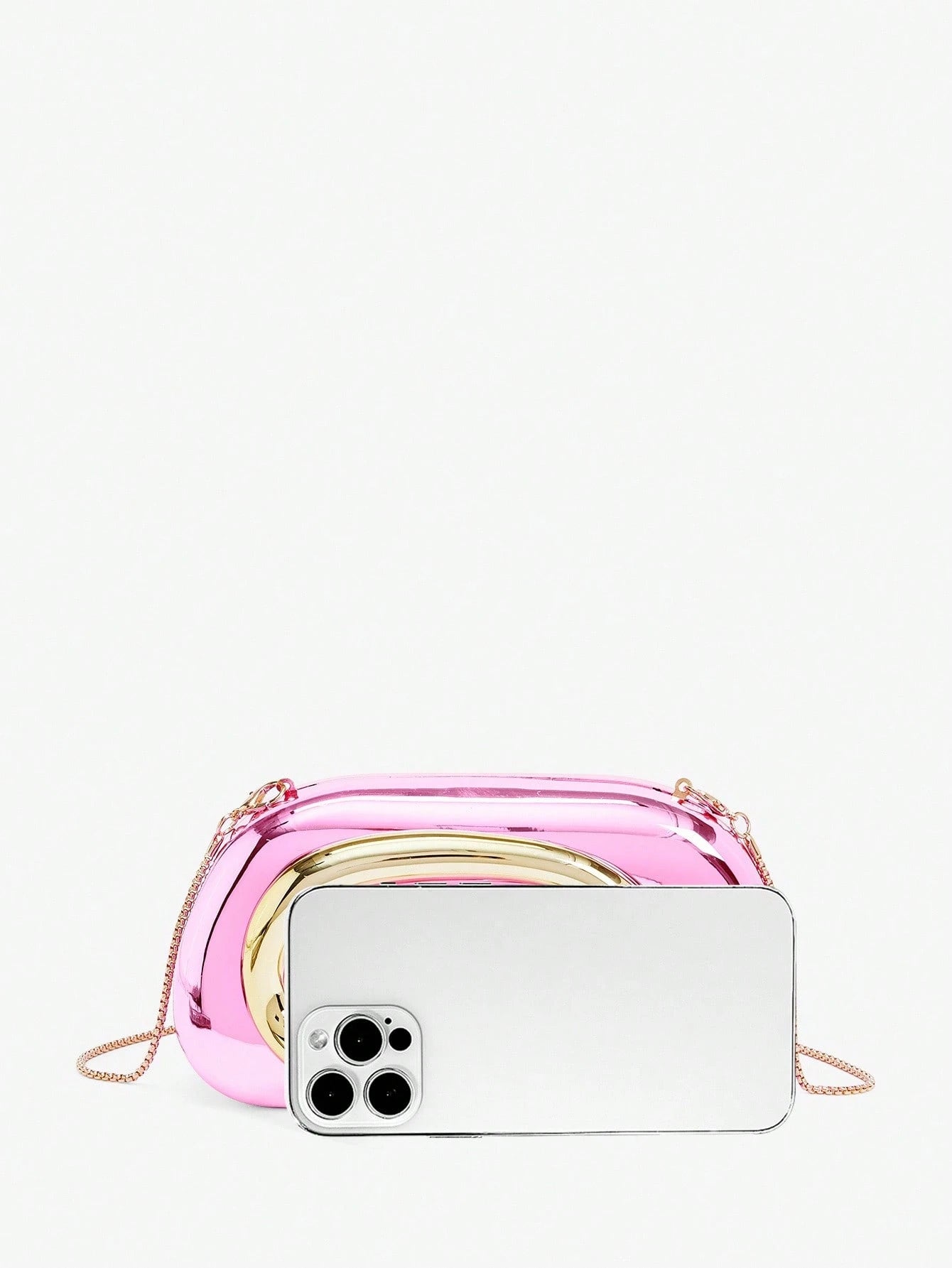 SHEIN BAE Women's Fashionable Metallic Effect Evening Party Clutch Bag, Perfectly Matching With Bridal Party, Party Bags,Perfect For Party Wedding Prom Dinner/Banquet Matching With Holiday Party Dress Evening Dress & Sequin Dress