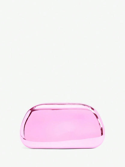 SHEIN BAE Women's Fashionable Metallic Effect Evening Party Clutch Bag, Perfectly Matching With Bridal Party, Party Bags,Perfect For Party Wedding Prom Dinner/Banquet Matching With Holiday Party Dress Evening Dress & Sequin Dress