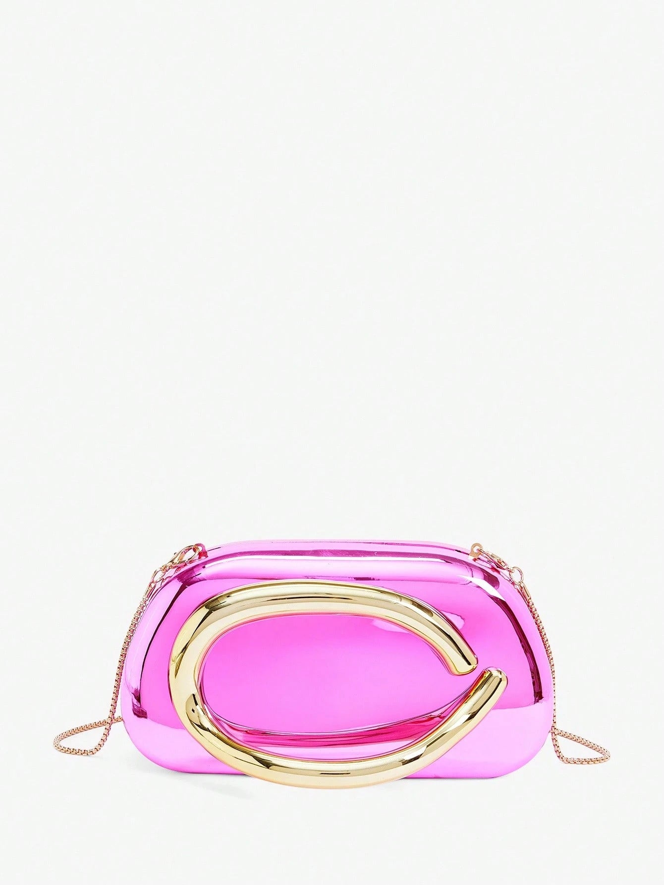 SHEIN BAE Women's Fashionable Metallic Effect Evening Party Clutch Bag, Perfectly Matching With Bridal Party, Party Bags,Perfect For Party Wedding Prom Dinner/Banquet Matching With Holiday Party Dress Evening Dress & Sequin Dress