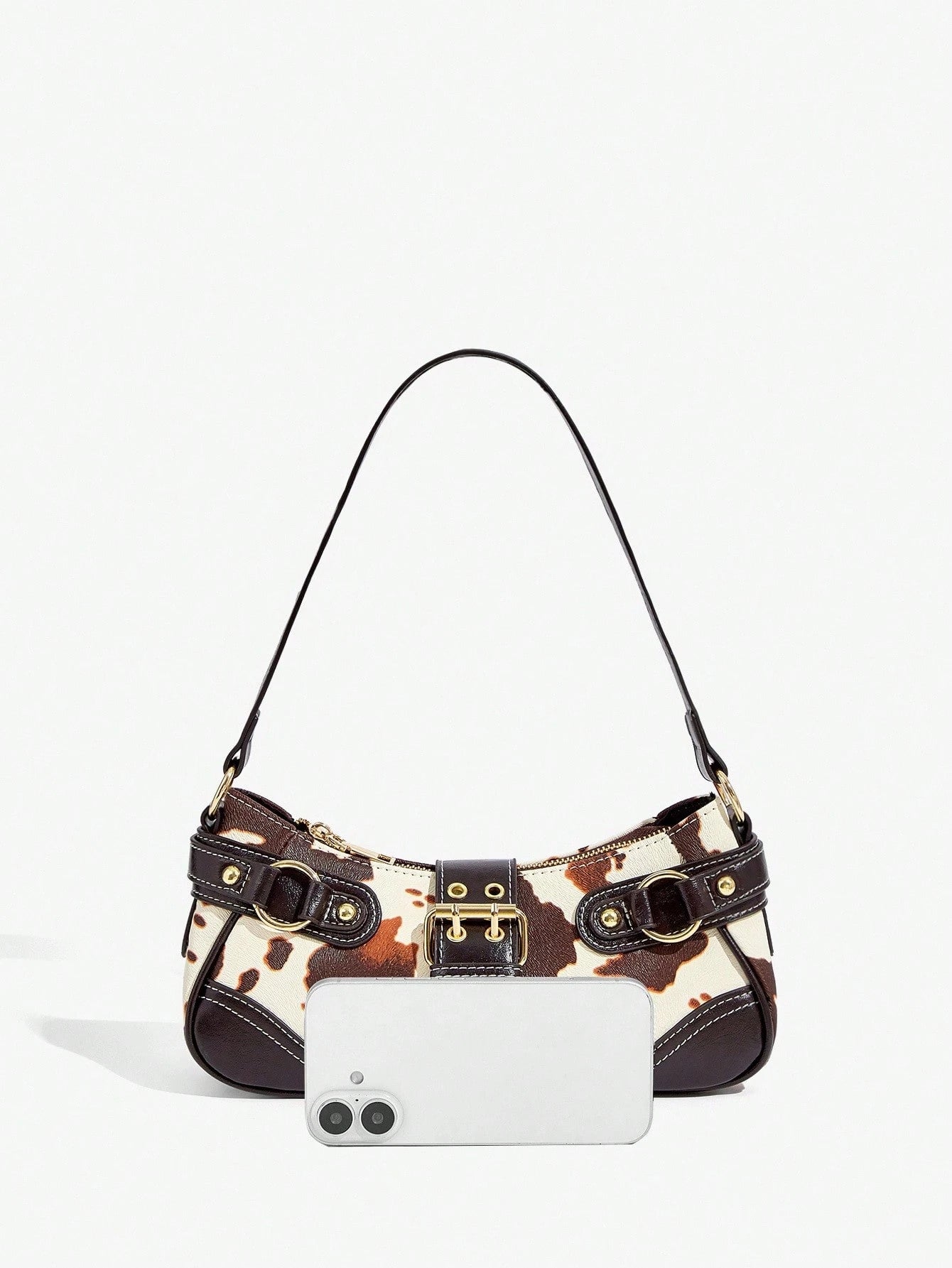 SHEIN BAE Women Street Commuter Leopard Print Patchwork PU Shoulder Bag, Leopard Print Purse For Women Leopard Comeback, Animal Print Women Bag