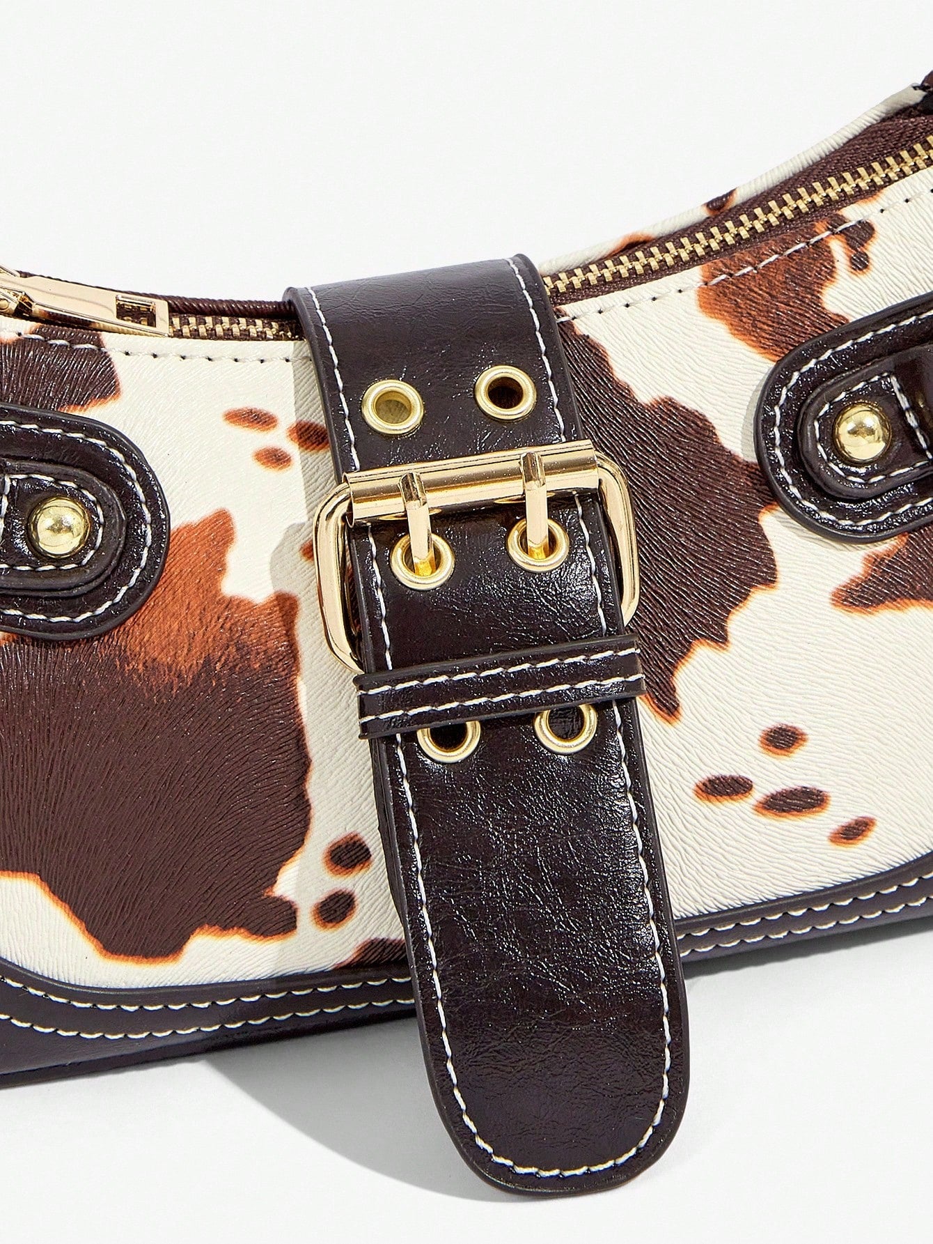 SHEIN BAE Women Street Commuter Leopard Print Patchwork PU Shoulder Bag, Leopard Print Purse For Women Leopard Comeback, Animal Print Women Bag