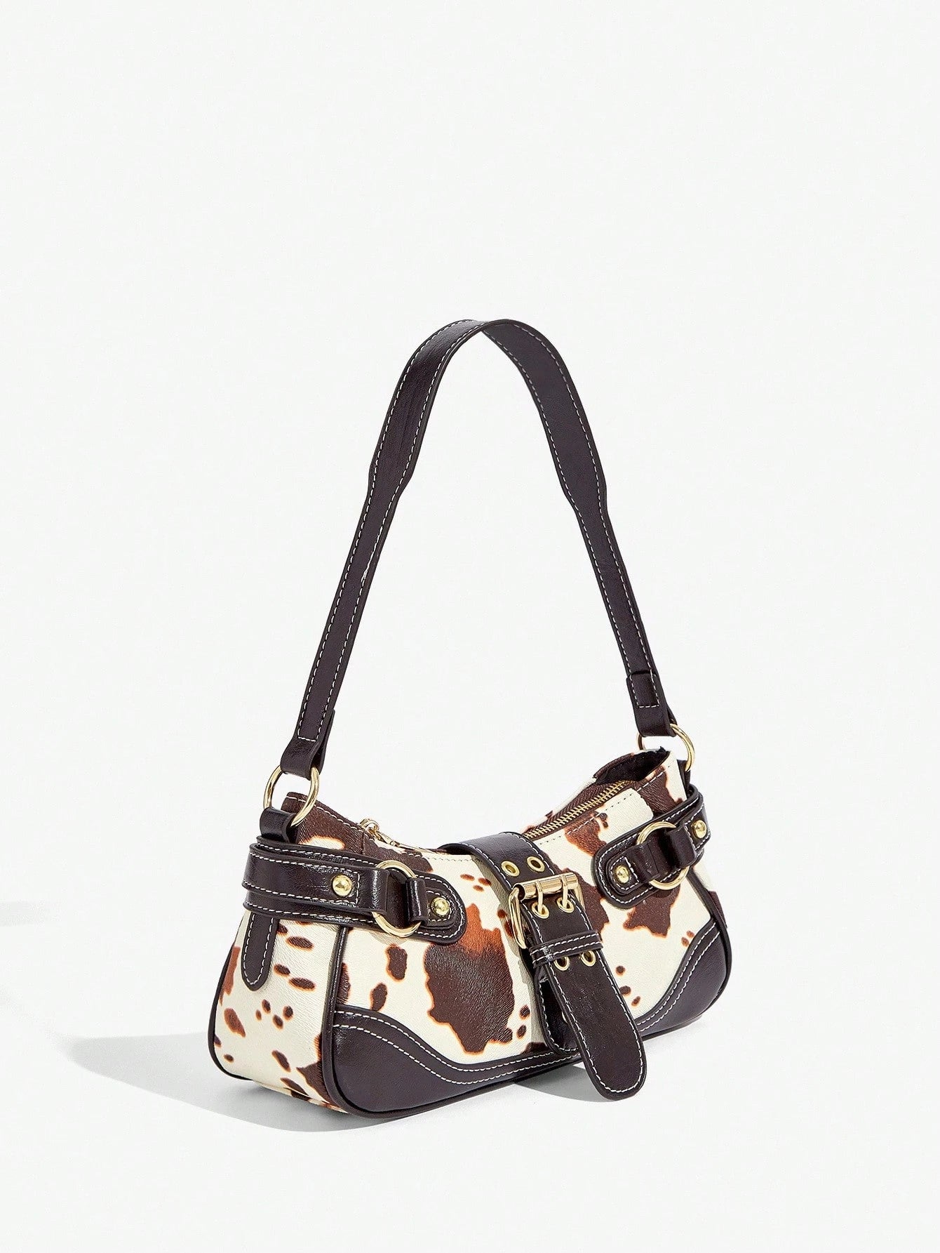 SHEIN BAE Women Street Commuter Leopard Print Patchwork PU Shoulder Bag, Leopard Print Purse For Women Leopard Comeback, Animal Print Women Bag