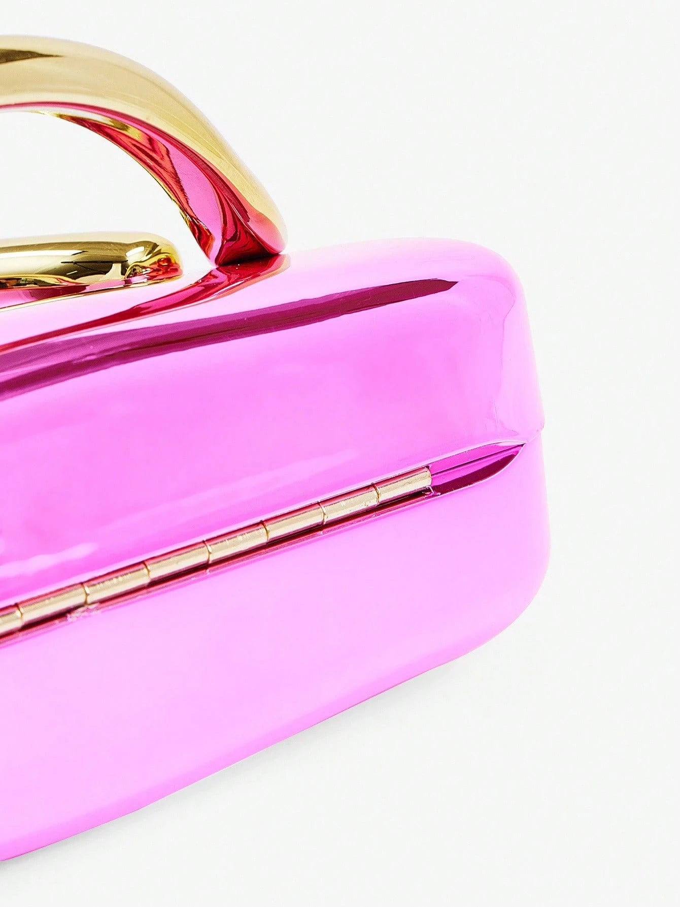 SHEIN BAE Women's Fashionable Metallic Effect Evening Party Clutch Bag, Perfectly Matching With Bridal Party, Party Bags,Perfect For Party Wedding Prom Dinner/Banquet Matching With Holiday Party Dress Evening Dress & Sequin Dress