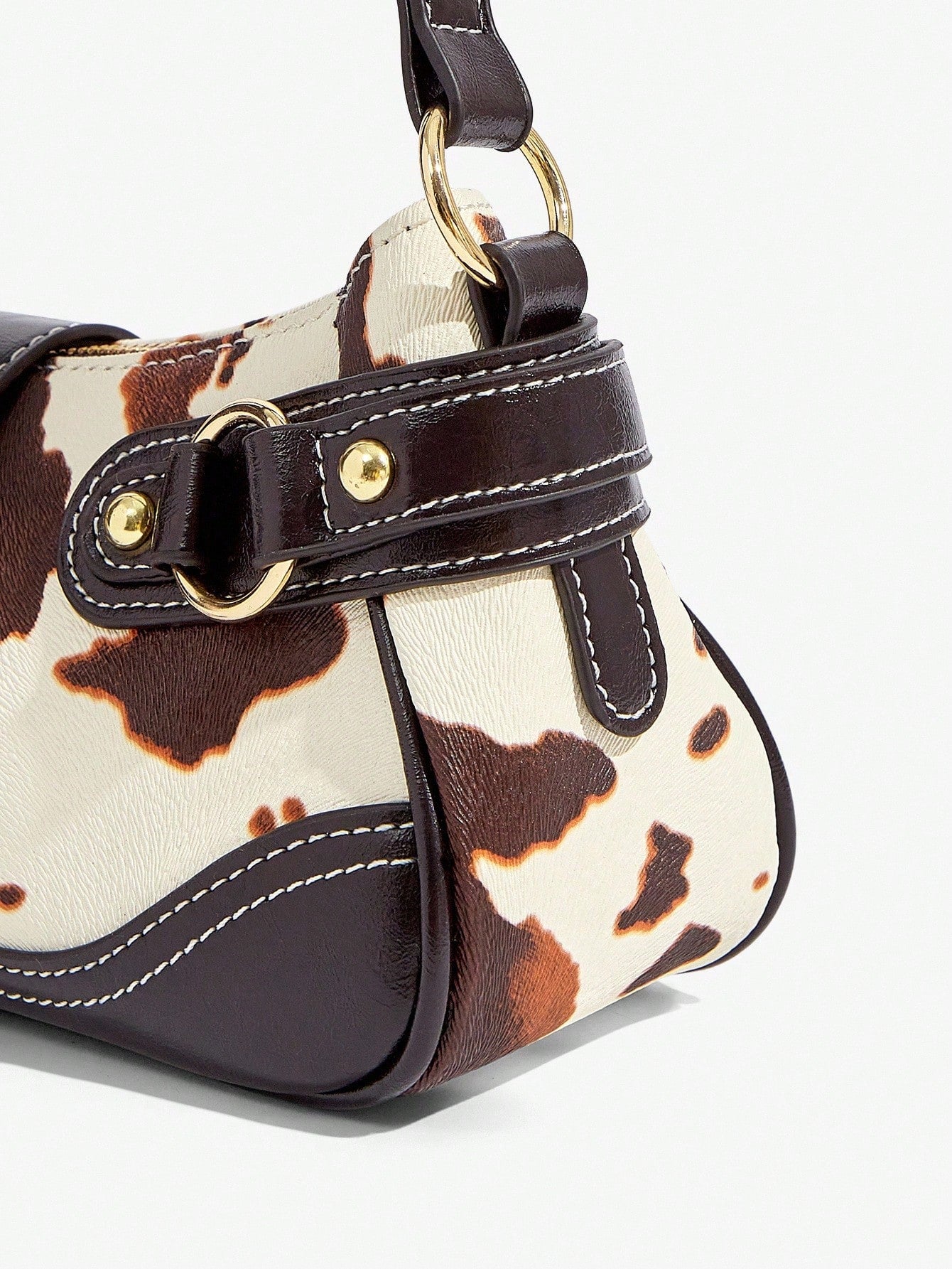 SHEIN BAE Women Street Commuter Leopard Print Patchwork PU Shoulder Bag, Leopard Print Purse For Women Leopard Comeback, Animal Print Women Bag