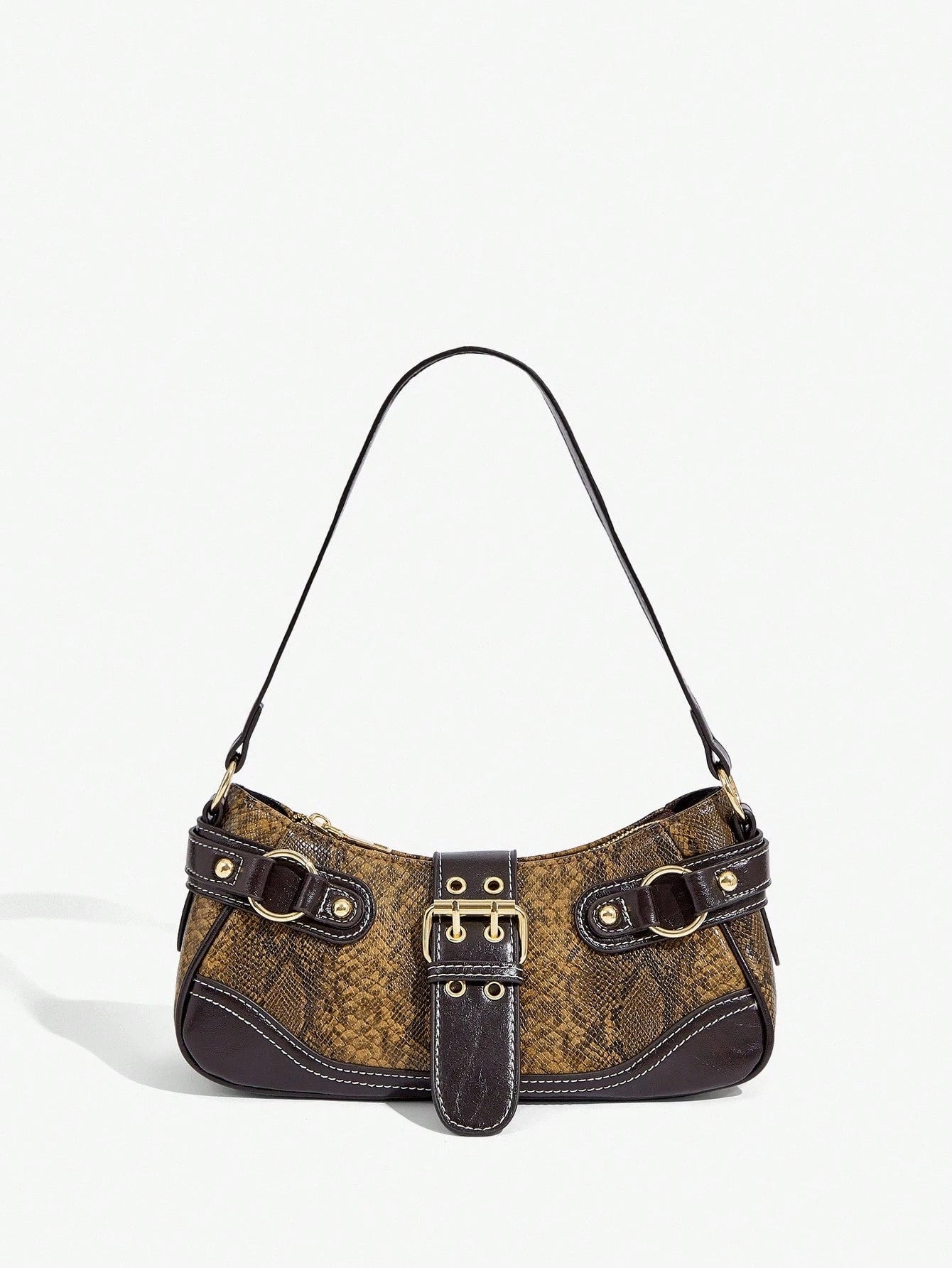 SHEIN BAE Women Street Commuter Leopard Print Patchwork PU Shoulder Bag, Leopard Print Purse For Women Leopard Comeback, Animal Print Women Bag