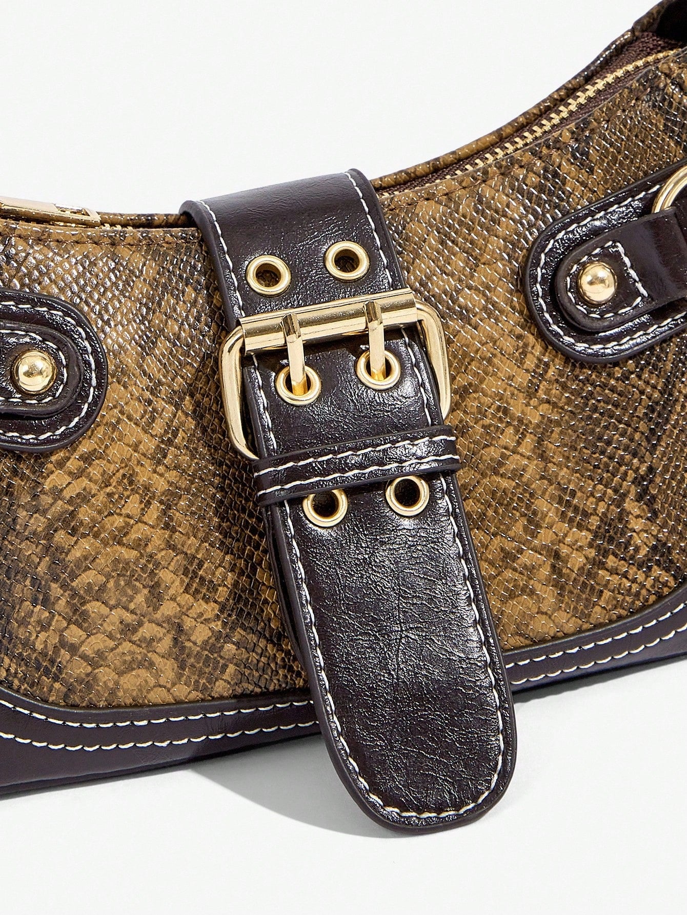 SHEIN BAE Women Street Commuter Leopard Print Patchwork PU Shoulder Bag, Leopard Print Purse For Women Leopard Comeback, Animal Print Women Bag