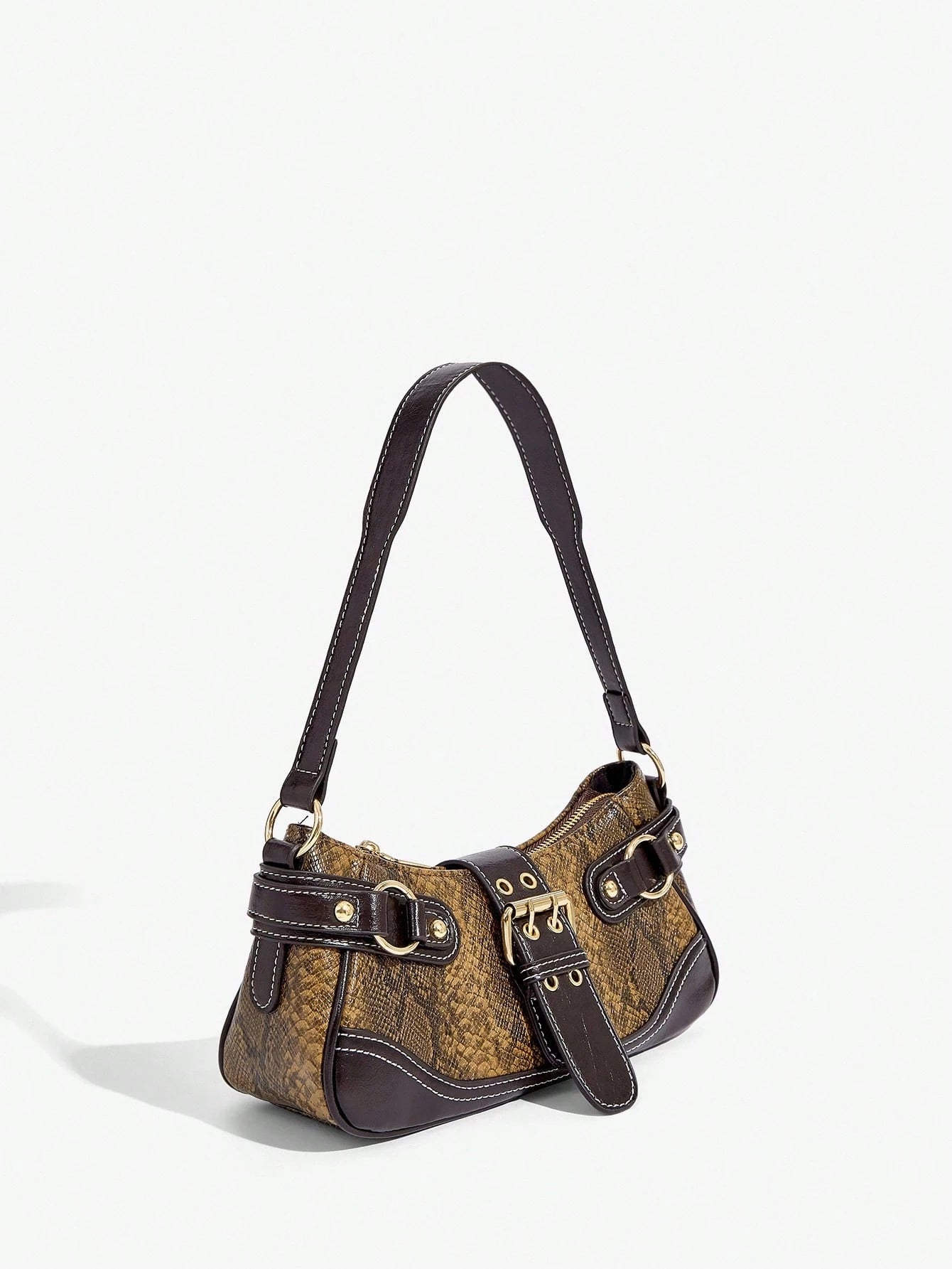 SHEIN BAE Women Street Commuter Leopard Print Patchwork PU Shoulder Bag, Leopard Print Purse For Women Leopard Comeback, Animal Print Women Bag