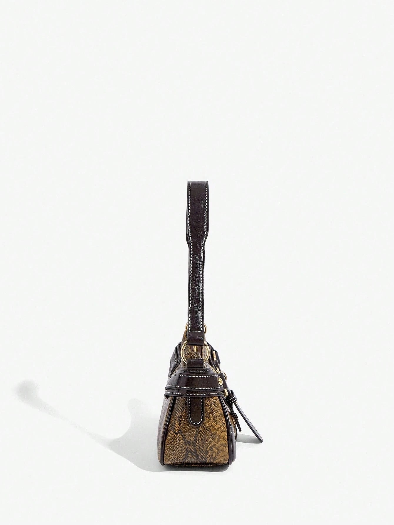 SHEIN BAE Women Street Commuter Leopard Print Patchwork PU Shoulder Bag, Leopard Print Purse For Women Leopard Comeback, Animal Print Women Bag