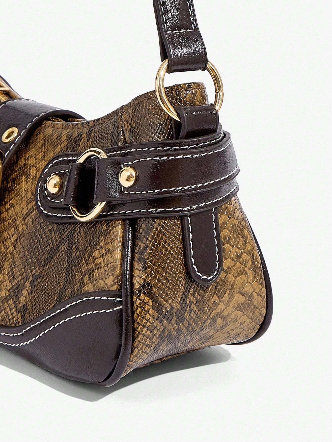 SHEIN BAE Women Street Commuter Leopard Print Patchwork PU Shoulder Bag, Leopard Print Purse For Women Leopard Comeback, Animal Print Women Bag