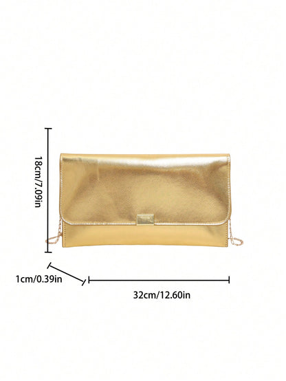 Crocodile Print, Snake Print, Solid Color, Minimalist, Fashionable, Casual PU Clutch, Envelope Bag, Fashionable Clutch Bags For Woman