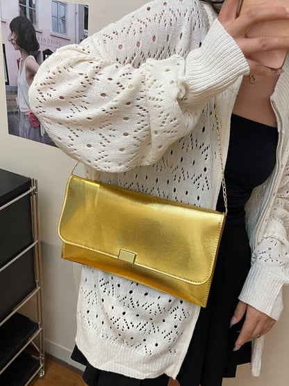 Crocodile Print, Snake Print, Solid Color, Minimalist, Fashionable, Casual PU Clutch, Envelope Bag, Fashionable Clutch Bags For Woman