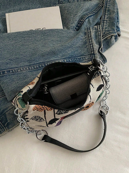 Lightweight,Business Casual Mini Crocodile Embossed Chain Bag For Teen Girls Women College Students,Rookies & White-Collar Workers Perfect For Office,College,Work ,Business,Commute,Outdoors, Travel, Outings, Animal Print Women Bag