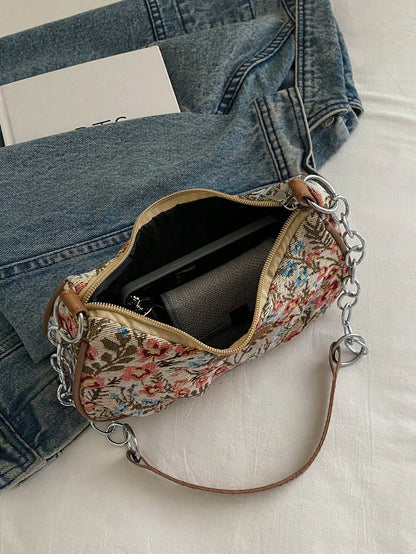 Lightweight,Business Casual Mini Crocodile Embossed Chain Bag For Teen Girls Women College Students,Rookies & White-Collar Workers Perfect For Office,College,Work ,Business,Commute,Outdoors, Travel, Outings, Animal Print Women Bag