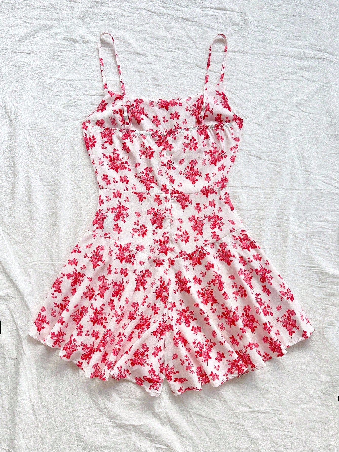 Soleia Women Summer Floral Printed Spaghetti Strap Jumpsuit