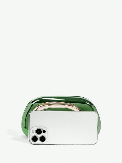 SHEIN BAE Women's Fashionable Metallic Effect Evening Party Clutch Bag, Perfectly Matching With Bridal Party, Party Bags,Perfect For Party Wedding Prom Dinner/Banquet Matching With Holiday Party Dress Evening Dress & Sequin Dress