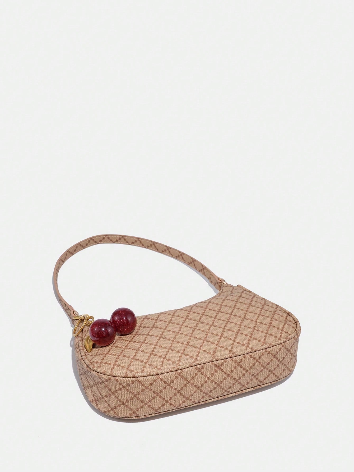 1pc Novachic Women Floral Fabric Casual Shoulder Bag, Zipper Closure, Vintage Style, Underarm Bag, Suitable For Various Occasions