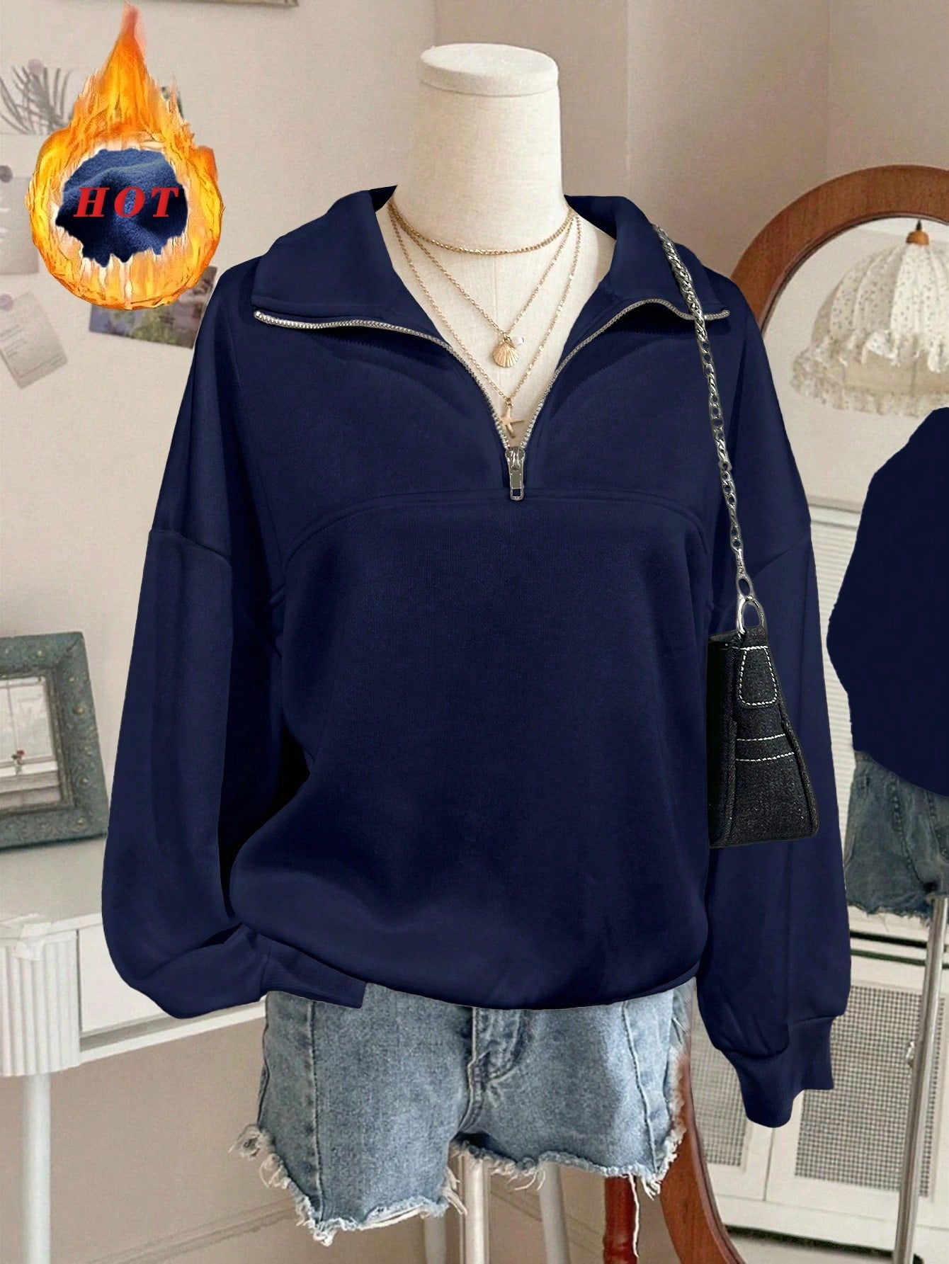 INAWLY Women's Loose Split Zip-Up Hoodie,Graduation,Teacher,Back To School Pullover Fall