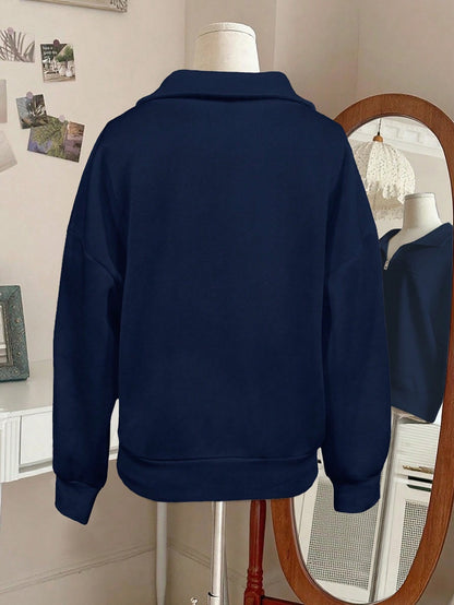 INAWLY Women's Loose Split Zip-Up Hoodie,Graduation,Teacher,Back To School Pullover Fall