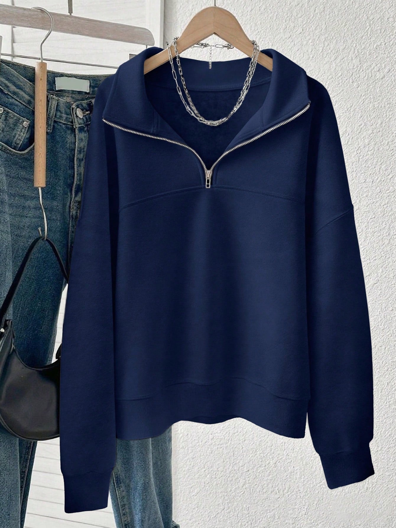 INAWLY Women's Loose Split Zip-Up Hoodie,Graduation,Teacher,Back To School Pullover Fall