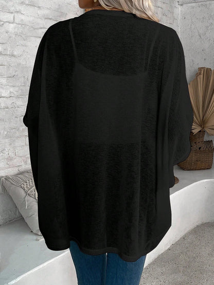 EMERY ROSE Women's Casual Batwing Sleeve Regular Outerwear For Daily Wear