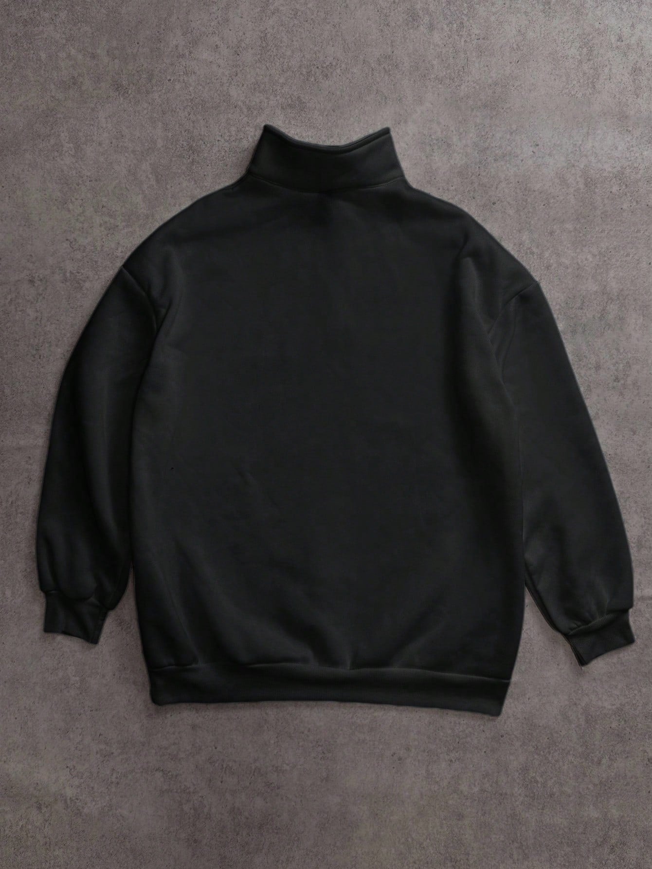 Attitoon Attitoon Retro American Campus Style Casual Oversized Unisex Women's Loose Half-Zip High Neck Fleece Hoodie, Suitable For Autumn/Winter