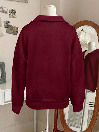 INAWLY Women's Loose Split Zip-Up Hoodie,Graduation,Teacher,Back To School Pullover Fall