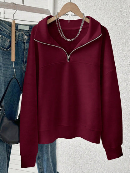 INAWLY Women's Loose Split Zip-Up Hoodie,Graduation,Teacher,Back To School Pullover Fall