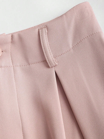 Sweetra Vintage Elegant Jacquard Pleated Wide-Leg Pants For Women, Autumn/Winter Fall Cloth For Women