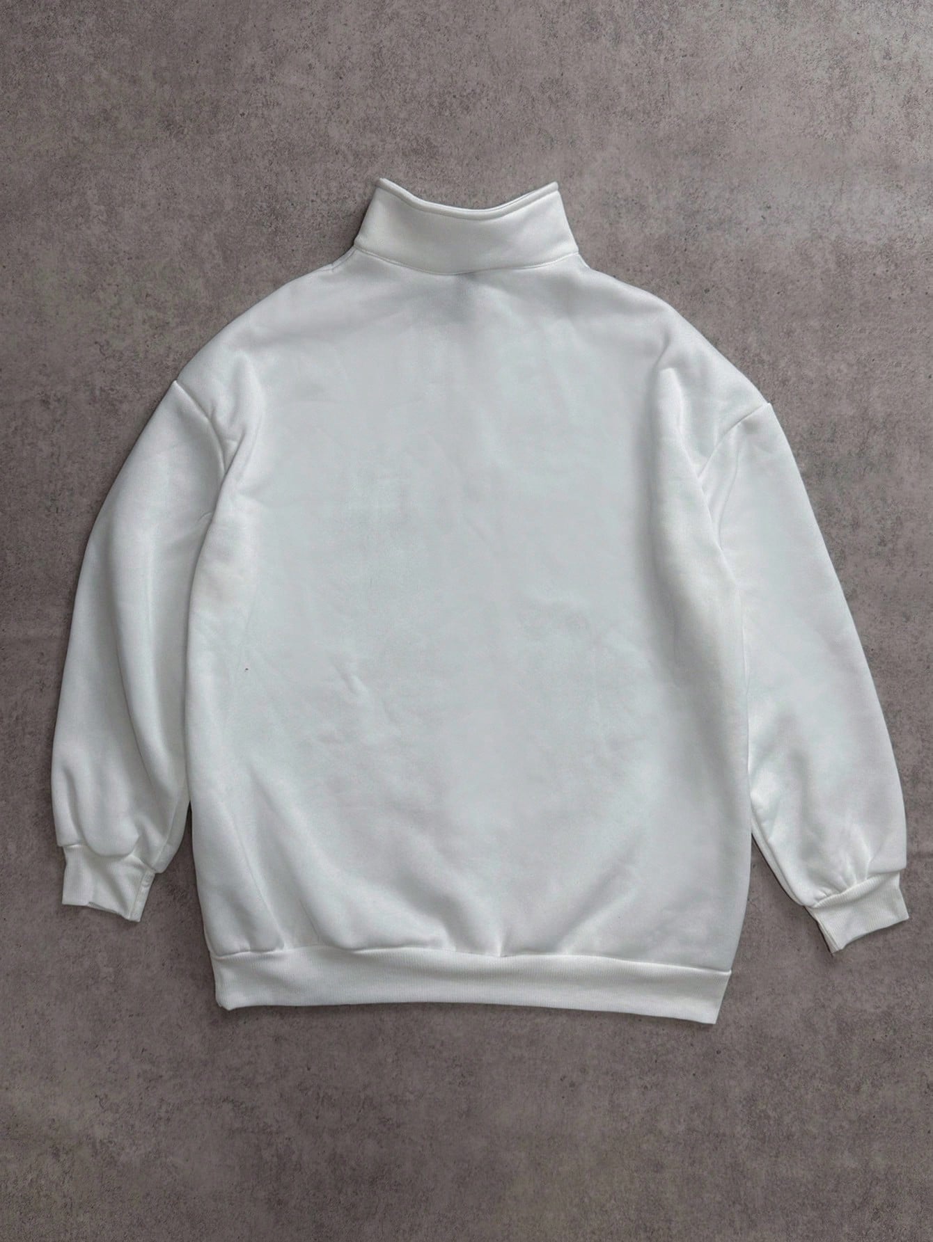 Attitoon Attitoon Retro American Campus Style Casual Oversized Unisex Women's Loose Half-Zip High Neck Fleece Hoodie, Suitable For Autumn/Winter