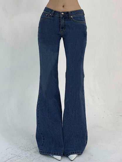 DAZY Women Casual Pocketed Denim Flared Pants