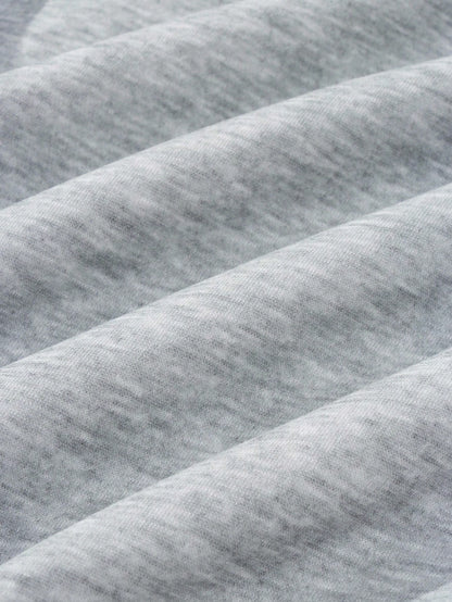 Attitoon Attitoon Retro American Campus Style Casual Oversized Unisex Women's Loose Half-Zip High Neck Fleece Hoodie, Suitable For Autumn/Winter