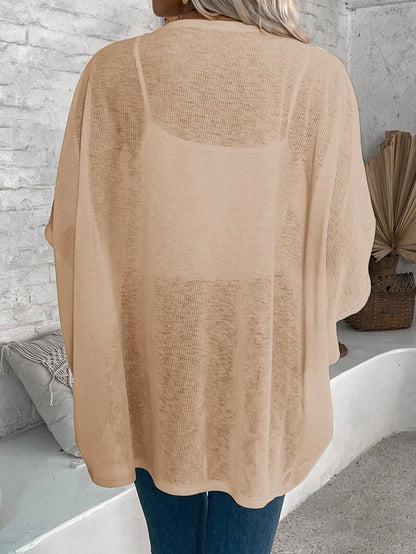 EMERY ROSE Women's Casual Batwing Sleeve Regular Outerwear For Daily Wear