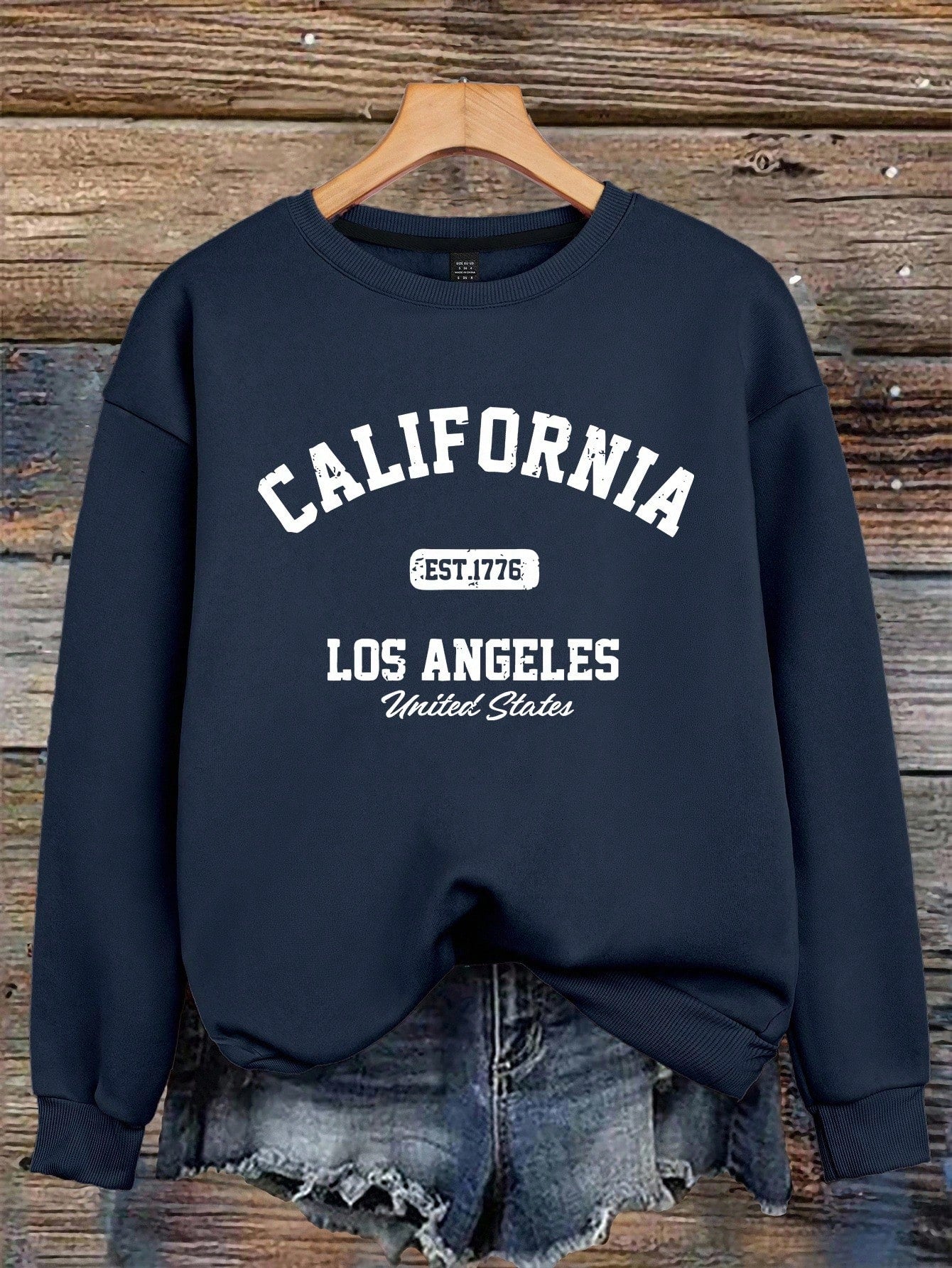 EMERY ROSE Women's Letter Pattern Printed Round Neck Hoodie,Long Sleeve Tops Graduation,Back To School Outfits,Graduation,Teacher Outfits For Women,Back To School Pullover Fall Outfit