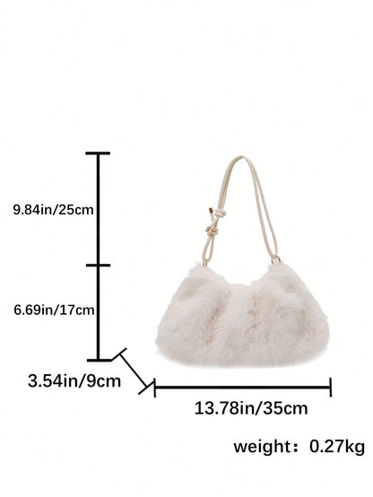 1pc Gold-Tone Glittery Crescent Moon Shape PVC Shoulder Bag For Women