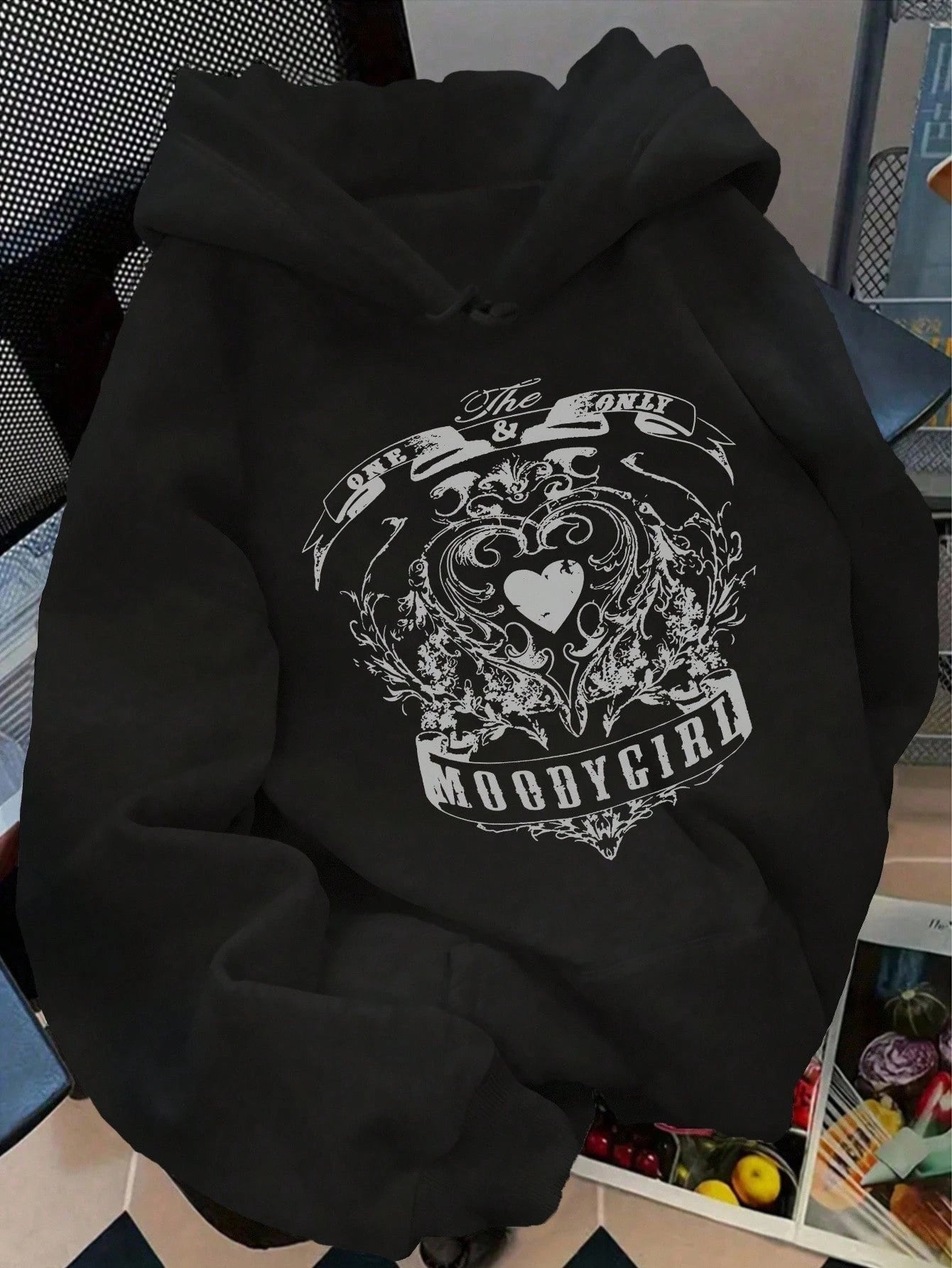 INAWLY Women's Casual Branch Print Long Sleeve Loose Hooded Sweatshirt,Graduation,Teacher,Back To School Pullover Fall