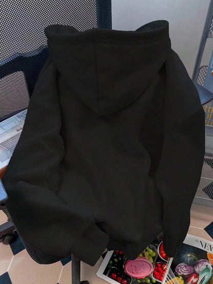 INAWLY Women's Casual Branch Print Long Sleeve Loose Hooded Sweatshirt,Graduation,Teacher,Back To School Pullover Fall