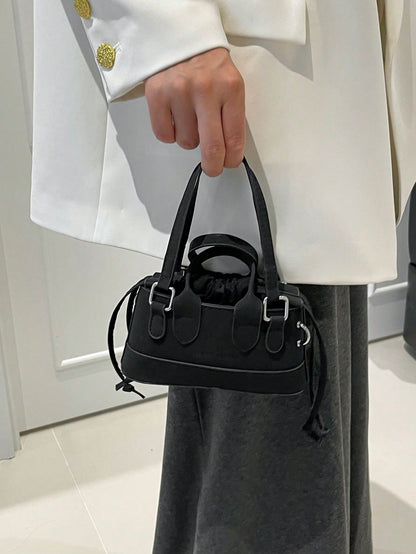 Crocodile Embossed Bucket Bag Mini Drawstring Design Funky