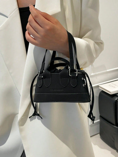 Crocodile Embossed Bucket Bag Mini Drawstring Design Funky