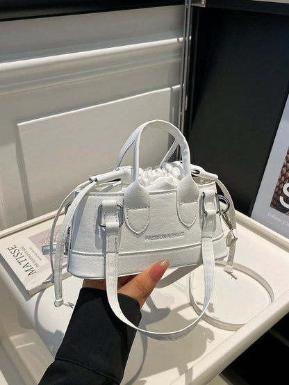 Crocodile Embossed Bucket Bag Mini Drawstring Design Funky