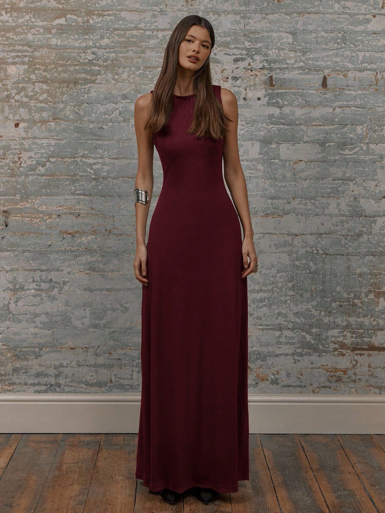 MUSERA Round Neck Drop Armhole Maxi Dress,Summer Dresses For Women Graduation Elegant Cute Sexy Vacation Boho Wedding Guest Beach Holiday Fall Wedding Guest, Elegant, Birthday, Church, Night Out Christmas, Halloween, Fall, Winter