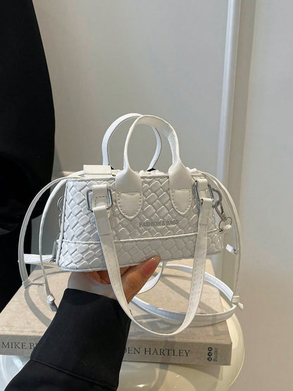 Crocodile Embossed Bucket Bag Mini Drawstring Design Funky