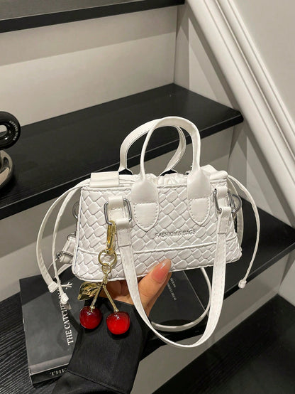 Crocodile Embossed Bucket Bag Mini Drawstring Design Funky