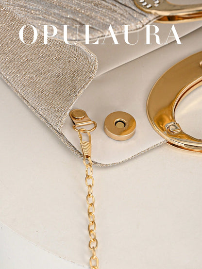 OpulAura Women's Fashion Sparkling Crystal Rhinestone Evening Clutch Bag, Glitzy Luxury Diamond Studded Formal Dress Purse, Suitable For Gala, Party, Birthday, Wedding, As Birthday Gift