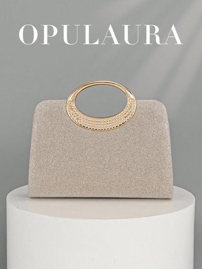 OpulAura Women's Fashion Sparkling Crystal Rhinestone Evening Clutch Bag, Glitzy Luxury Diamond Studded Formal Dress Purse, Suitable For Gala, Party, Birthday, Wedding, As Birthday Gift