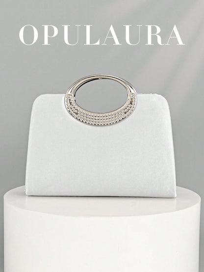 OpulAura Women's Fashion Sparkling Crystal Rhinestone Evening Clutch Bag, Glitzy Luxury Diamond Studded Formal Dress Purse, Suitable For Gala, Party, Birthday, Wedding, As Birthday Gift