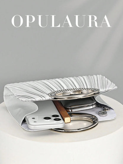 OpulAura Women's Fashion Sparkling Crystal Rhinestone Evening Clutch Bag, Glitzy Luxury Diamond Studded Formal Dress Purse, Suitable For Gala, Party, Birthday, Wedding, As Birthday Gift