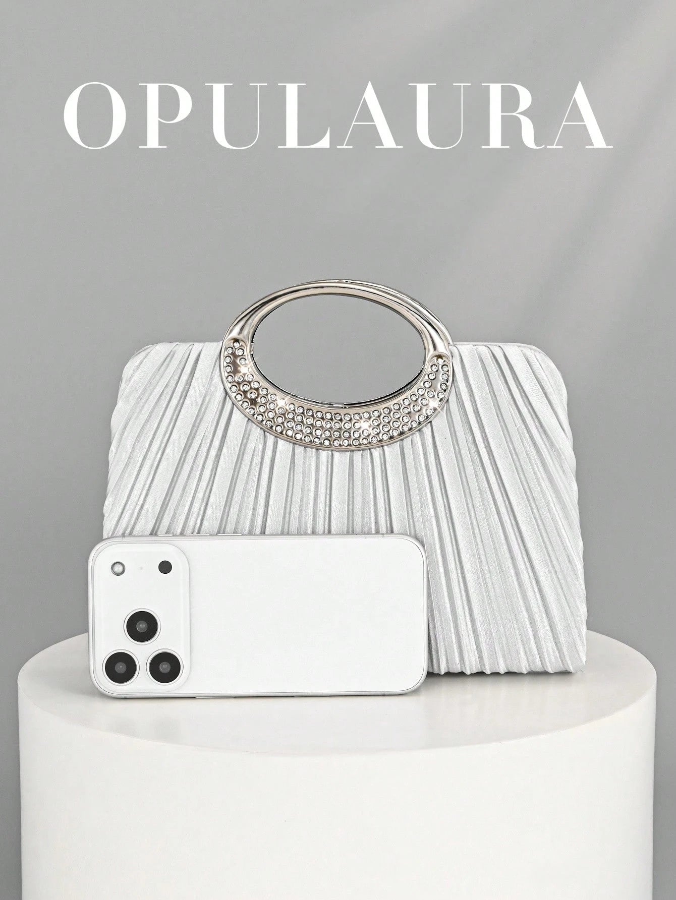 OpulAura Women's Fashion Sparkling Crystal Rhinestone Evening Clutch Bag, Glitzy Luxury Diamond Studded Formal Dress Purse, Suitable For Gala, Party, Birthday, Wedding, As Birthday Gift